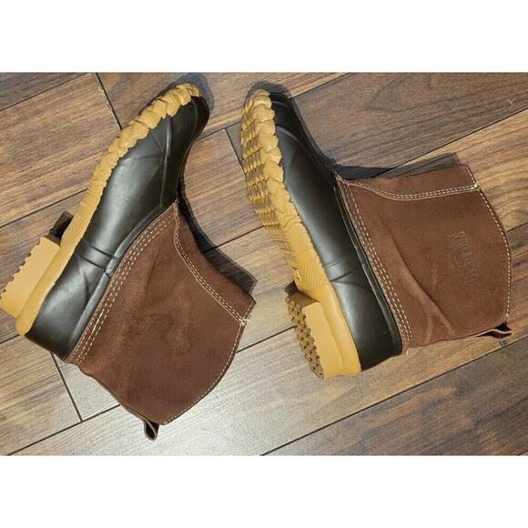 Red Head Boots Womens 6 Brown Leather Waterproof Insulated Rubber Duck Ankle - Picture 1 of 8